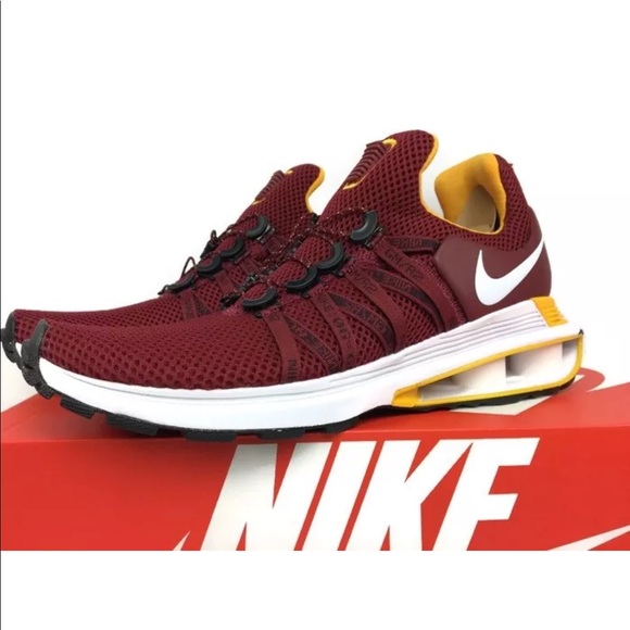 Nike Shox Gravity Red White Gold Running Shoes - Picture 2 of 8